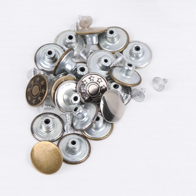 50 Sets Bouton Jean Jeans Boutons Pression Boutons Pour L'artisanat Ceinture