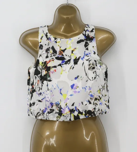 Elizabeth And James Terri Womens Floral Cropped Top Uk Xxs Rrp £215 Mb