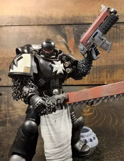 Black Templar Space Marine Custom Warhammer 40K McFarlane Action Figure 6" Scale