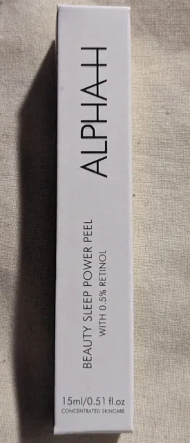 Nuevo en caja Alpha H Beauty Sleep Power exfoliación de retinol 15 ml/,51 fl oz tamaño de viaje de lujo