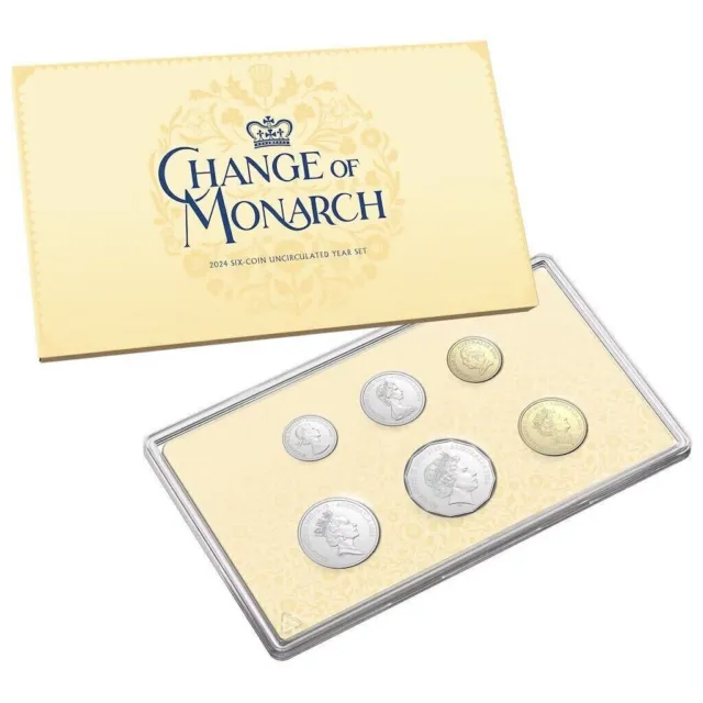 2024 Change of Monarch Six Coin UNC Set RAM Queen Elizabeth and King Charles