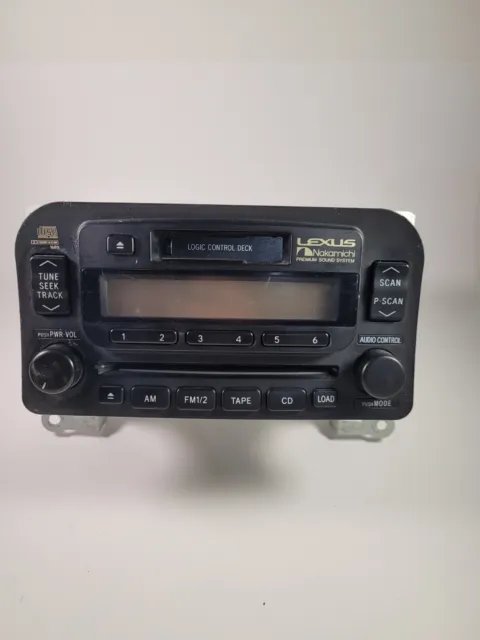 1998 - 2002 Lexus LX470 Radio AM FM Cassette CD Player Receiver 86120-60380 OEM