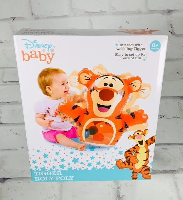 DISNEY TIGGER ROLY Poly Baby Winnie Pooh Ball Inflatable Tummy Toy 6 ...