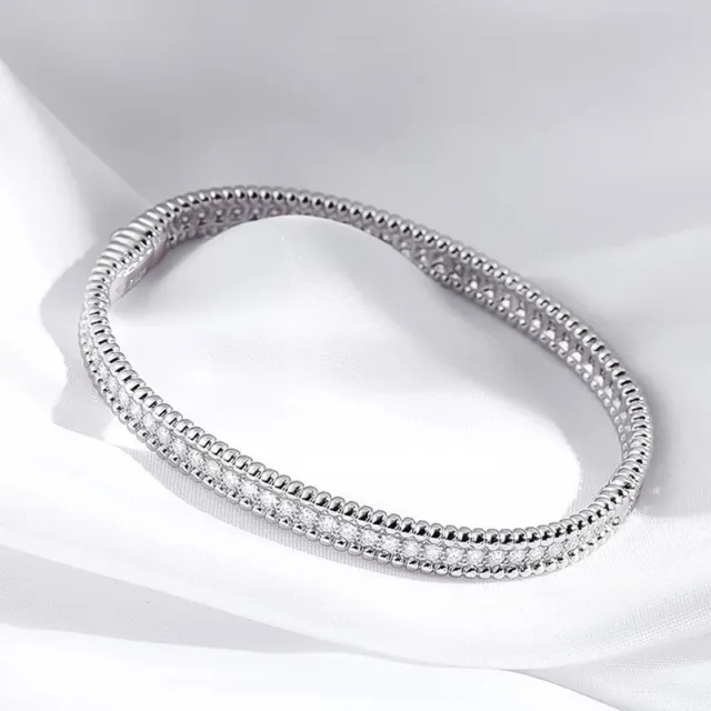 2.3ct Diamond Silver Bracelet 16/17/18cm Lab-Created Engagement Jewellery