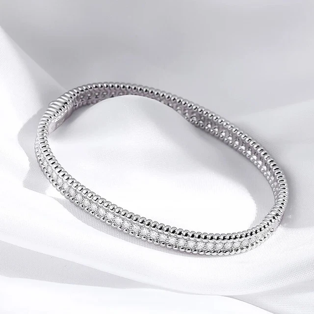2.3ct Diamond Silver Bracelet 16/17/18cm Lab-Created Engagement Jewellery