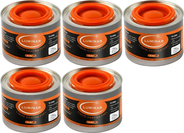 4 Hour Liquid Cooking Chafing Dish Fuel Cans Heat for Buffet - 4 Cans