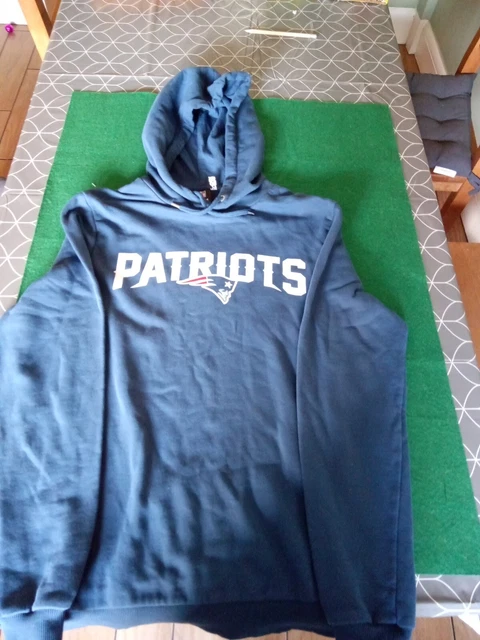 New England Patriots Hoodie NFL Pullover Navy unisex Medium