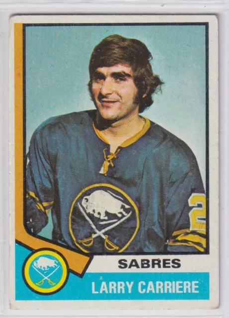 Larry Carriere 1974-75 Topps #43 Sabres VG |1212