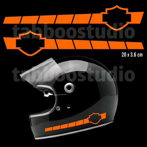 Pegatinas Reflectantes Para Casco Harley Davidson – Visible De Noche – Fáciles De Colocar (5x8cm)