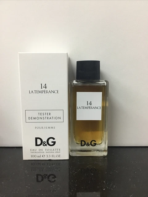 D&G 14 La Temperance TESTER 3.3FLOZ/100ML Eau De Toilette *NIB* *As Shown*