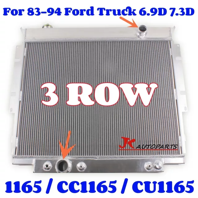3 Row Radiator for 1983-1994 Ford F250 F350 F Super duty F59 6.9L 7.3L Diesel