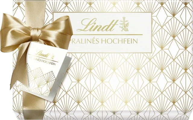 Scatola cioccolato Lindt cioccolatini fini design invernale 200 g NUOVO MHD 8/23