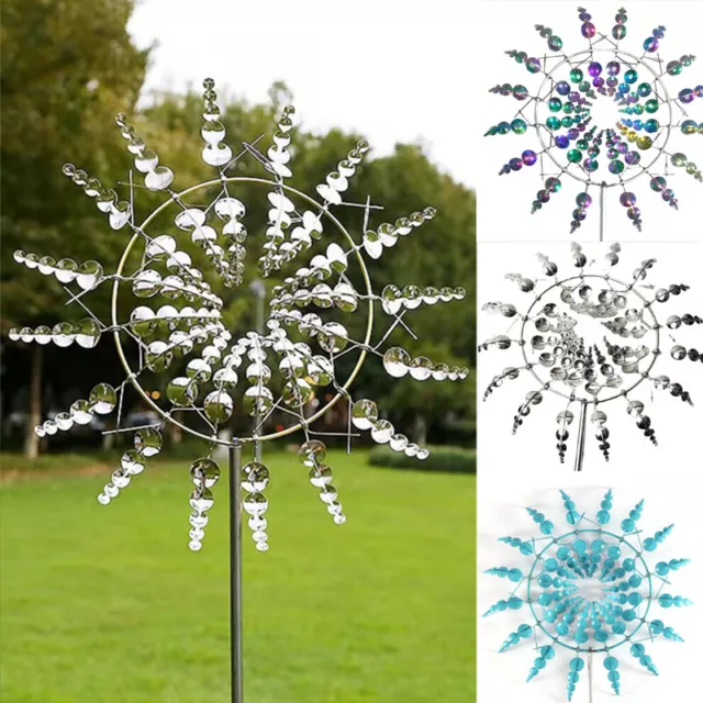 Garden Metal Wind Powered Spinner Unique And Magical Kinetic Windmill Sculptures