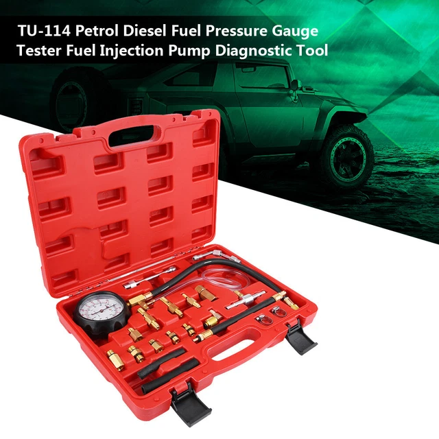 TU-114 tester misuratore di pressione carburante diesel benzina diagnostica pompa di iniezione carburante SDS