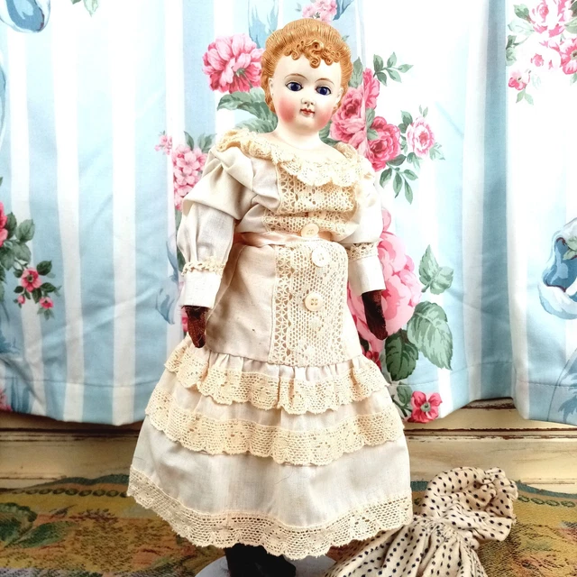 Antique Early Parian Doll, ABG doll, French style, circa 1860s, 14.5", Germany