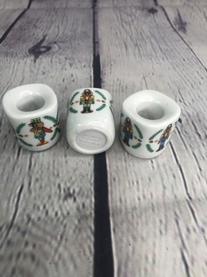 Funny Design West Germany Vintage CHRISTMAS Mini Candle Holders Nutcracker 3