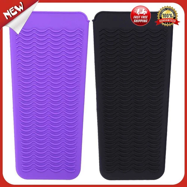 es Silicone Heat Resistant Mat Pouch Portable Hair Straightener Curler Pad Bags
