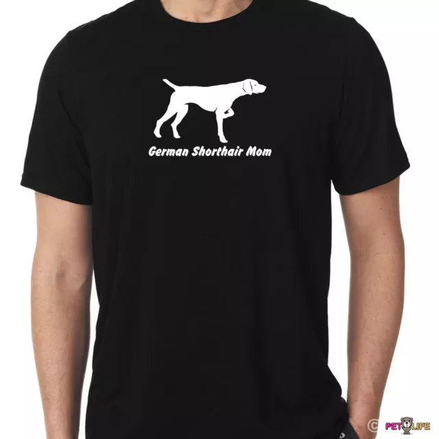 German Shorthaired Pointer Mom Tee Shirt gsp dk