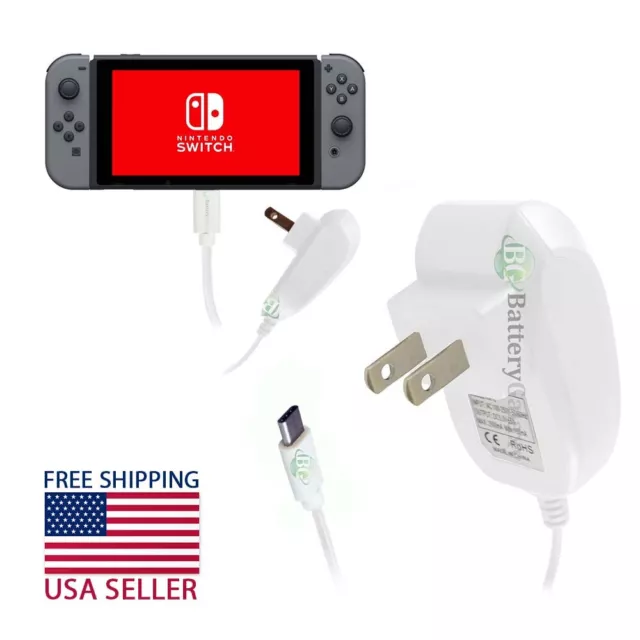 For Nintendo Switch AC Power Supply Adapter Home Wall Travel Charger Cable 2.4 A