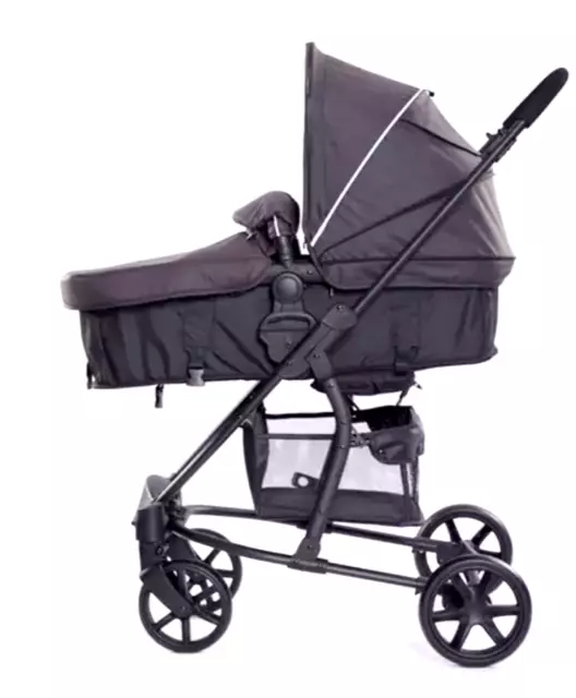 RICO Baby 2-in-1 klappbarer Buggykinderwagen Kinderwagen mit Wendesitz - schwarz 2