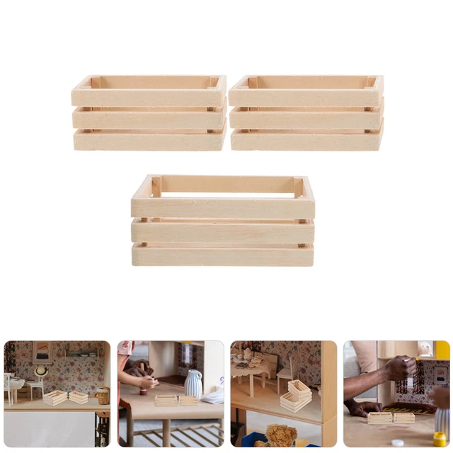 3 Pcs Cesto Portaoggetti Per Casa Delle Bambole Modello Arredamento