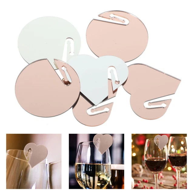 20pcs Party Drink Tags Acrylic Drinking Tags DIY Drink Label Drinks Markers