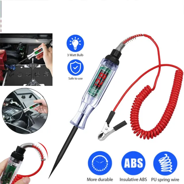 Digital Electric Voltage Circuit Tester Automotive Test Light Car Truck 6-24V