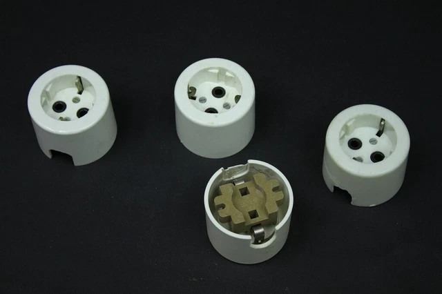 Alter Stecker Weiß Braun DDR Original Stecker Schuko Kontakt Schutzkontakt Schukostecker DDR Vintage Weiß 284010340614 Schuko Doppelstecker