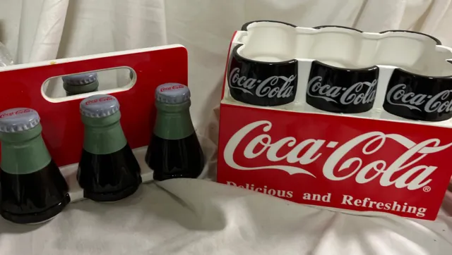 Coca-Cola Brand Six-Pack Ceramic Cookie Jar New In Box Enesco 1996 Cannister 84