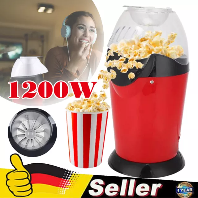 1200W Popcornmaschine Retro Profi Popcornmaker Popcornautomat Popcorn Maker DHL