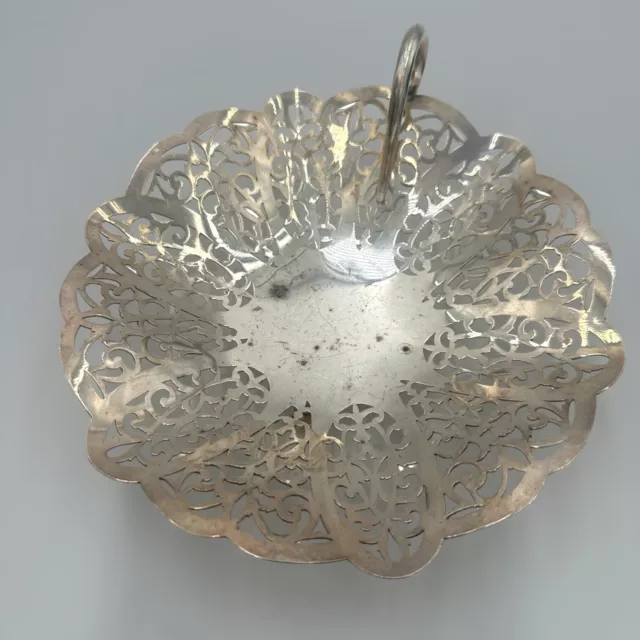 Candy Dish Lovelace International Silver Co. #1428 Silver Plated Keys Trinkets