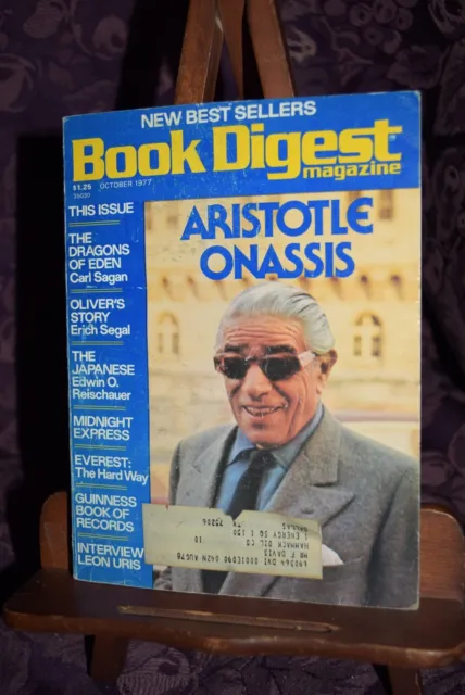 1977 OCTOBER BOOK Digest Magazine, Aristotle Onassis Carl Sagan Leon ...