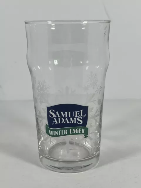 Samuel Adams Winter Lager Beer  Pint Glass with Snowflakes