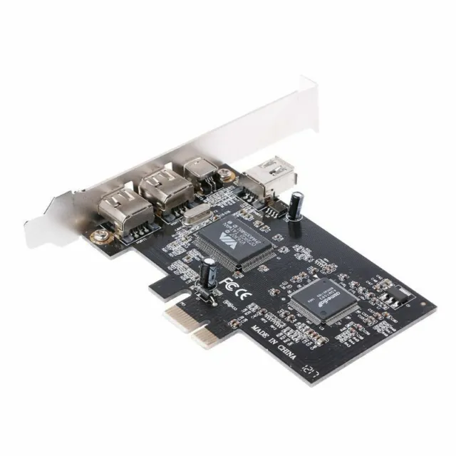 Firewire Card Adapter PCI-e 1X IEEE 1394A 4 Port(3+1) With 6 Pin To 4 Pin