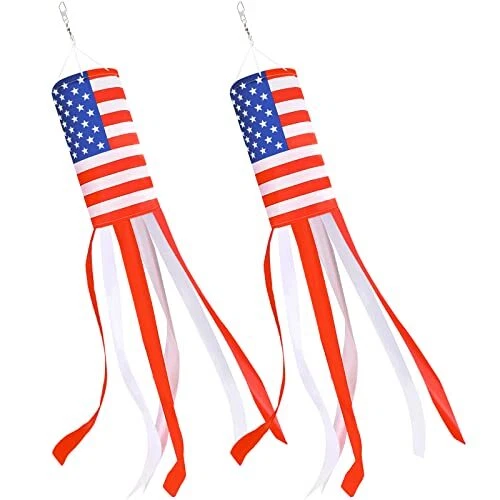 4th of July Decorations Outdoor American Wind Socks Heavy Duty Patriotic