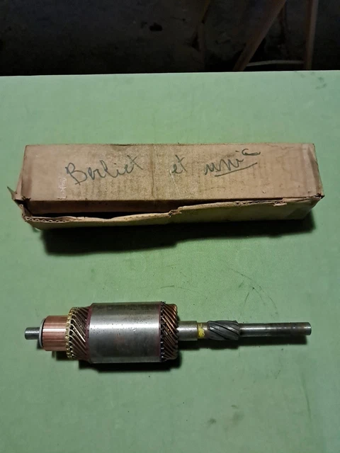 INDUIT DE DEMARREUR L/472mm ...CAMIONS TRACTEURS ARMEE RENAULT SIMC Citroen Voir Descriptif