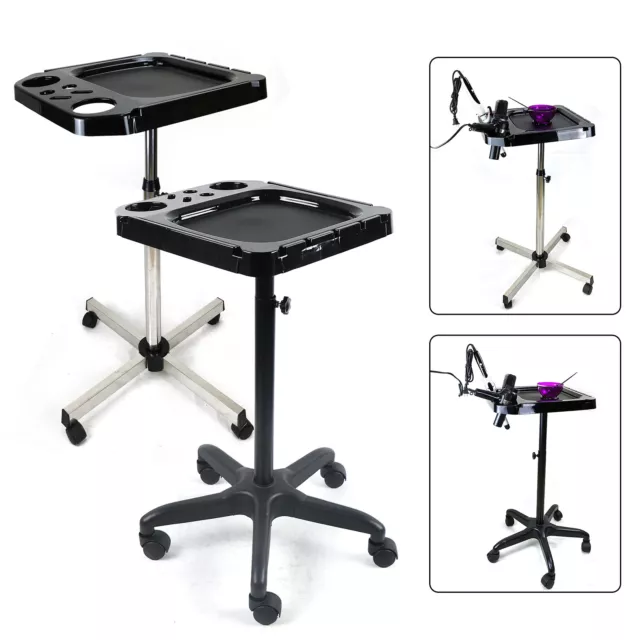 Movable Trolley Cart Hair Dryer Tool Salon Spa Tray Rolling Service Instrument