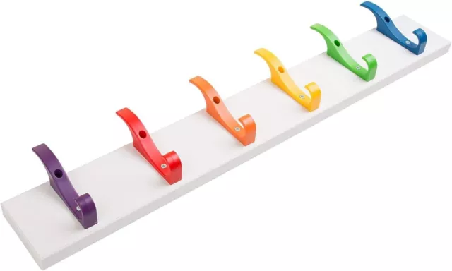 Original Rainbow Unbreakable Safe Heavy Duty 6 Hook Rail Schools Home and Work