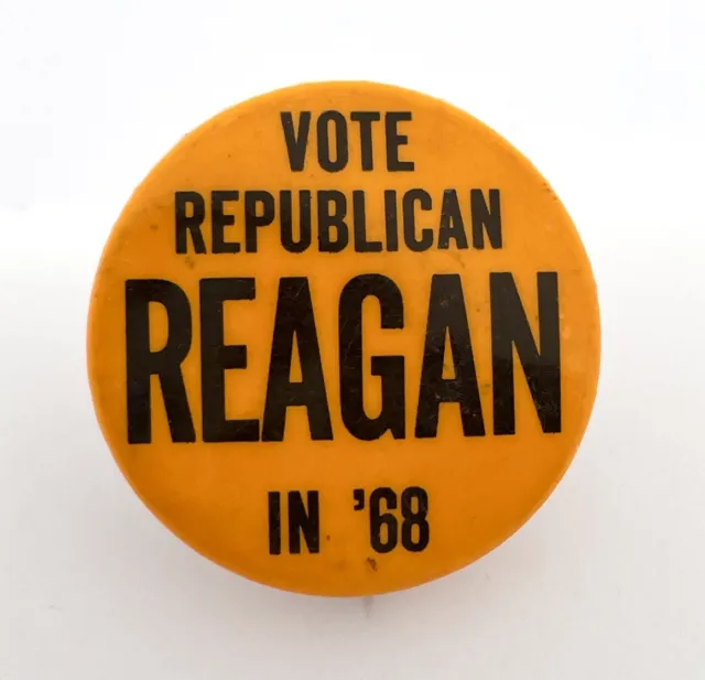 1968 Ronald Reagan Vote Republican Hopeful 1 1/2” Cello Campaign Button