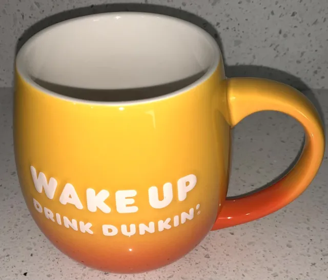 DUNKIN DONUTS Be Awesome WAKE UP Drink DUNKIN Sunrise Coffee Mug 20 oz Peace
