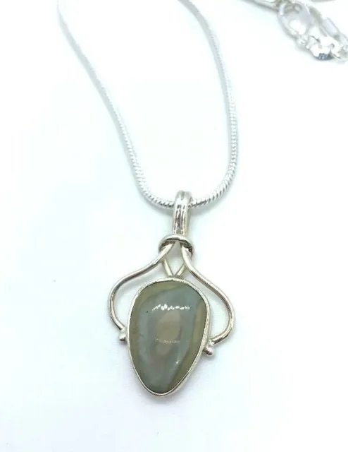 Imperial Jasper Gemstone Pendant in Sterling Silver Setting