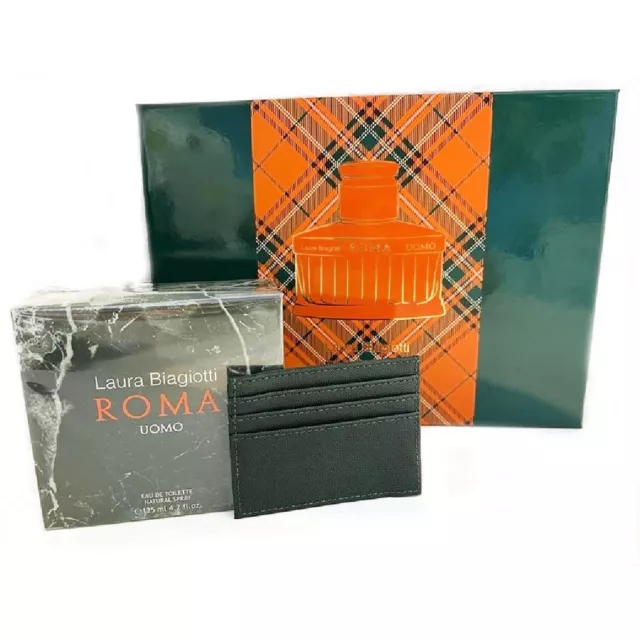 Laura Biagiotti Coffret Roma Uomo Con Profumo Edt E Card Holder