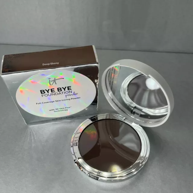 IT COSMETICS BYE BYE FOUNDATION POWDER SKIN-LOVING DEEP EBONY  0.30 oz New