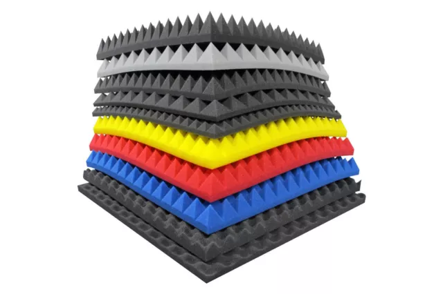 Pyramides Nap Chambre Acoustique Son Isolation Mousse Couleur Auto-Adhésif