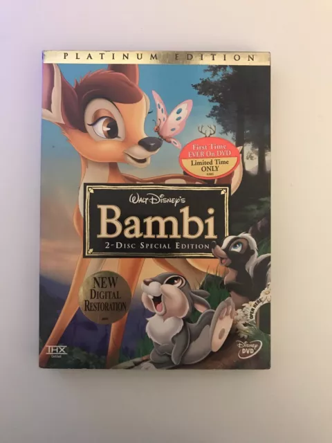 Walt Disney’s Bambi PLATINUM EDITION DVD 2 disc set special PLUS Bonus’s