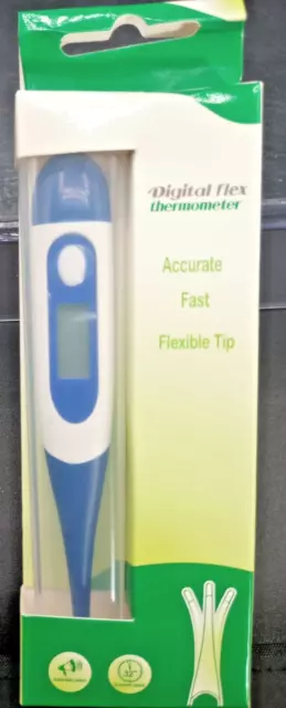 (1 Ct.) Digital Flex Thermometer - Accurate Fast Readings - Flexible Tip.