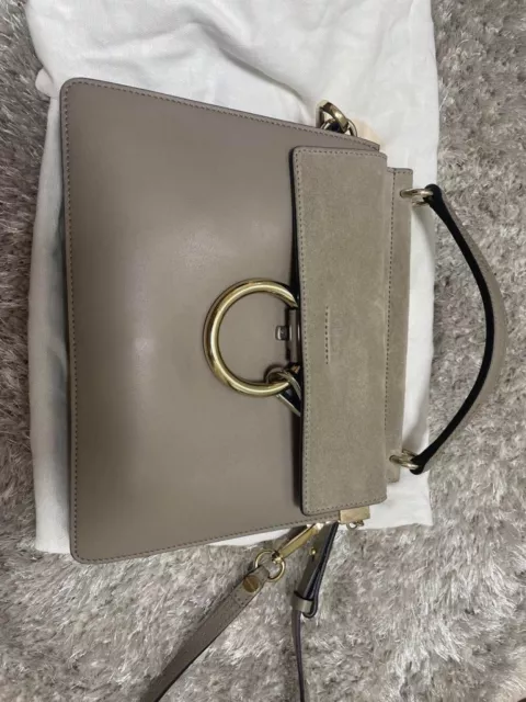 Chloe handbag FAYE suede leather shoulder bag【 Excellent+ 】from Japan