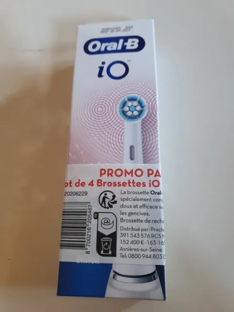 Pack 4 Brossettes Oral-B iO Gentle Care Lot Recharges Brosse à Dents Électrique