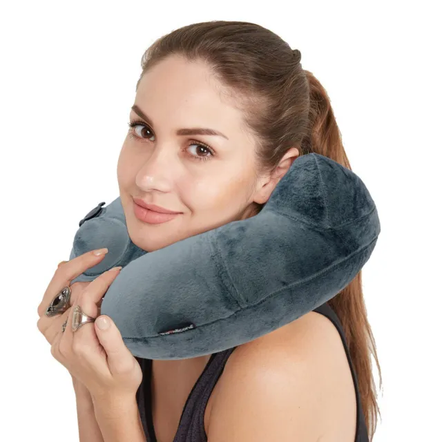 Travel Pillow Foldable Inflatable U-shaped Neck Support Car Airplane Air Cushion 3