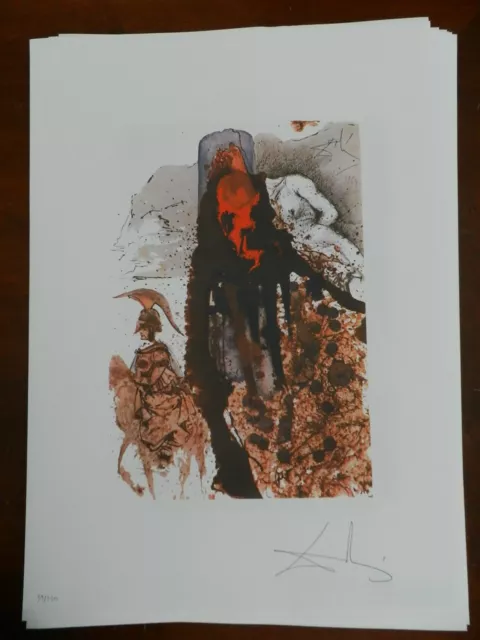 Salvador Dali litografía edizione DALART GALA - sello nuevo - cm 50x70